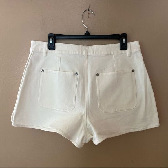Tanya Taylor Blake White High Waisted denim Shorts NWT 12 - Picture 6 of 9
